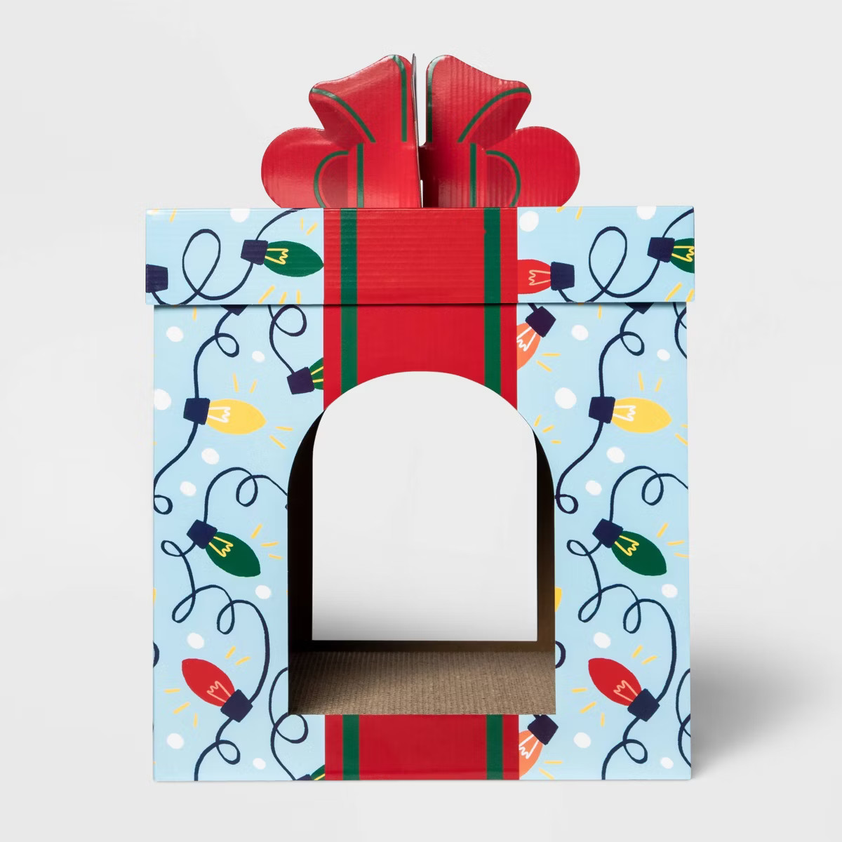 Holiday Present Cat Playhouse Scratcher - Wondershop™ | Target