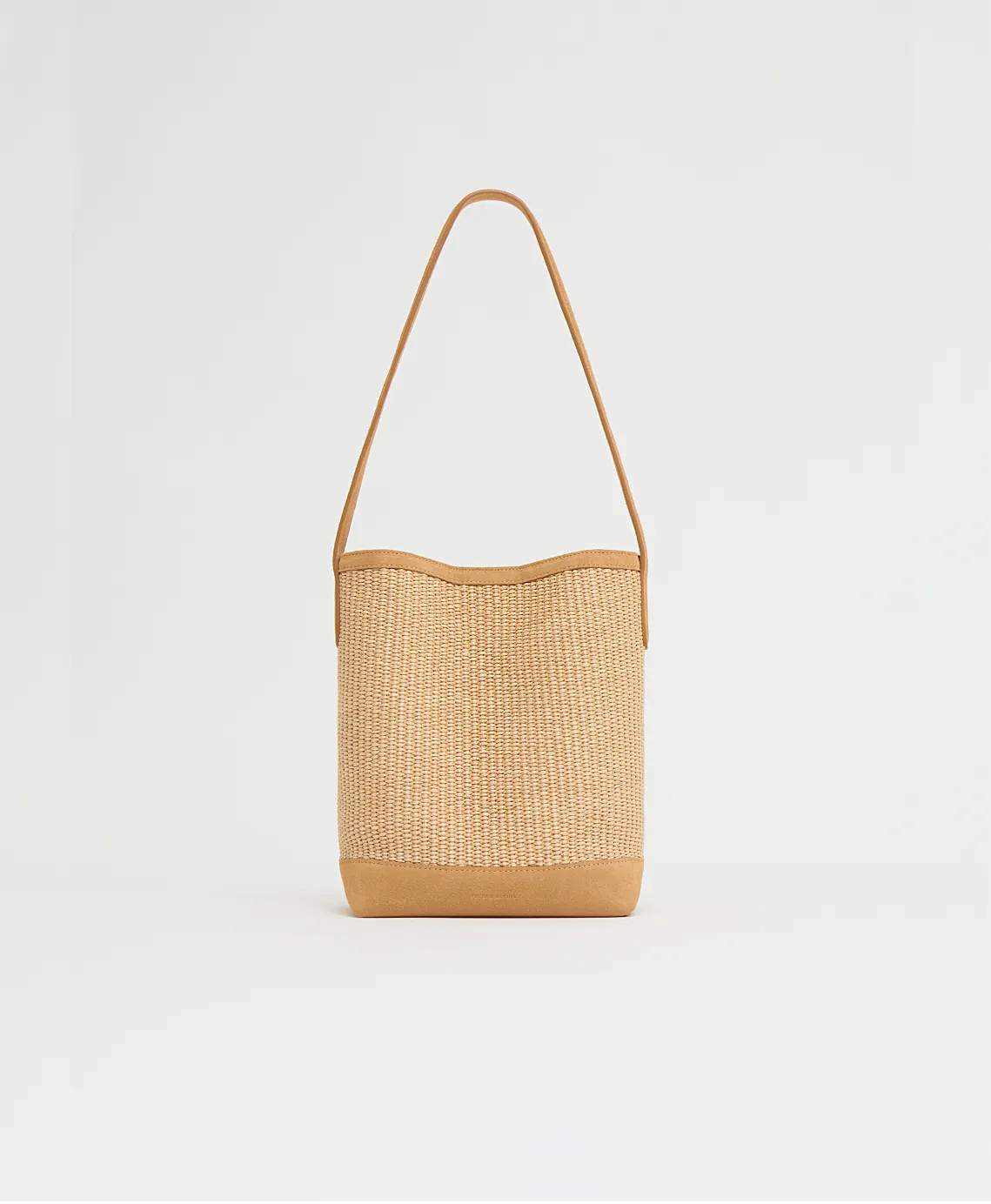 Small Everyday Cabas - Natural Raffia/Budino Suede | MANSUR GAVRIEL