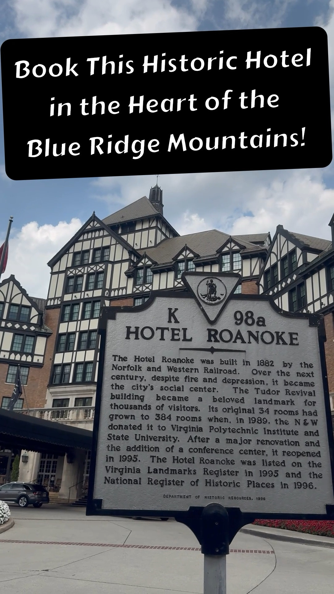 ✨ Historic charm meets modern comfort in the heart of Roanoke! ✨

We stayed at this upscale hotel set in an 1882 Tudor-style building — just a short walk from the Taubman Museum of Art and the Berglund Center (formerly Roanoke Civic Center). It’s the perfect blend of vintage character and contemporary luxury.

🛏️ Elegant rooms with custom-designed beds, Wi-Fi, and flat-screen TVs
🔥 Suites with cozy gas fireplaces + spacious living areas
🍳 Access to a private lounge with complimentary breakfast & snacks
🍪 Freshly baked cookies on arrival (yes, really!)
🏊‍♀️ Seasonal pool + wood-paneled pub + gourmet restaurant
💃 Over 63,000 sq ft of meeting and event space, including a grand ballroom

📍 110 Shenandoah Ave NW, Roanoke, VA

Whether you’re here for a romantic getaway, a family adventure, or a weekend exploring the Blue Ridge Mountains, this hotel captures that timeless Virginia elegance. 🌄

👉 Save & shop my stay now on LTK! 

#RoanokeVA #VirginiaTravel #HistoricHotels #LuxuryStay #TravelTuesday #FamilyTravel #FunFitnessFamily #LTKTravel #LTKStay #VisitVirginia