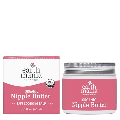 Earth Mama Organic Nipple Butter - 2 fl oz - Lanolin-Free Nipple Cream - Safe, Soothing Balm for Breastfeeding - Postpartum Essentials for Nursing | Amazon (US)