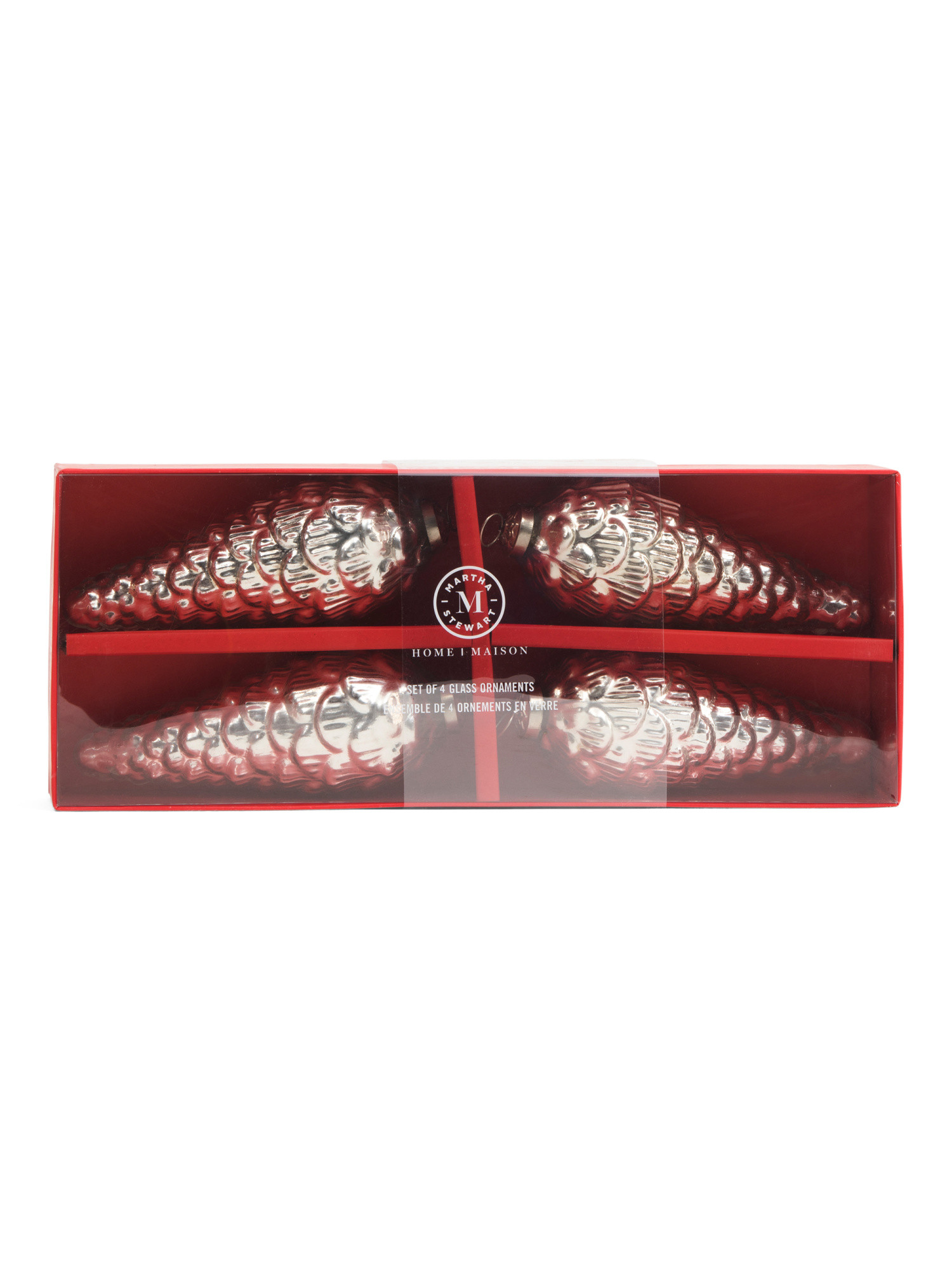 Set Of 4 Glass Pinecone Ornaments | Pillows & Decor | Marshalls | Marshalls