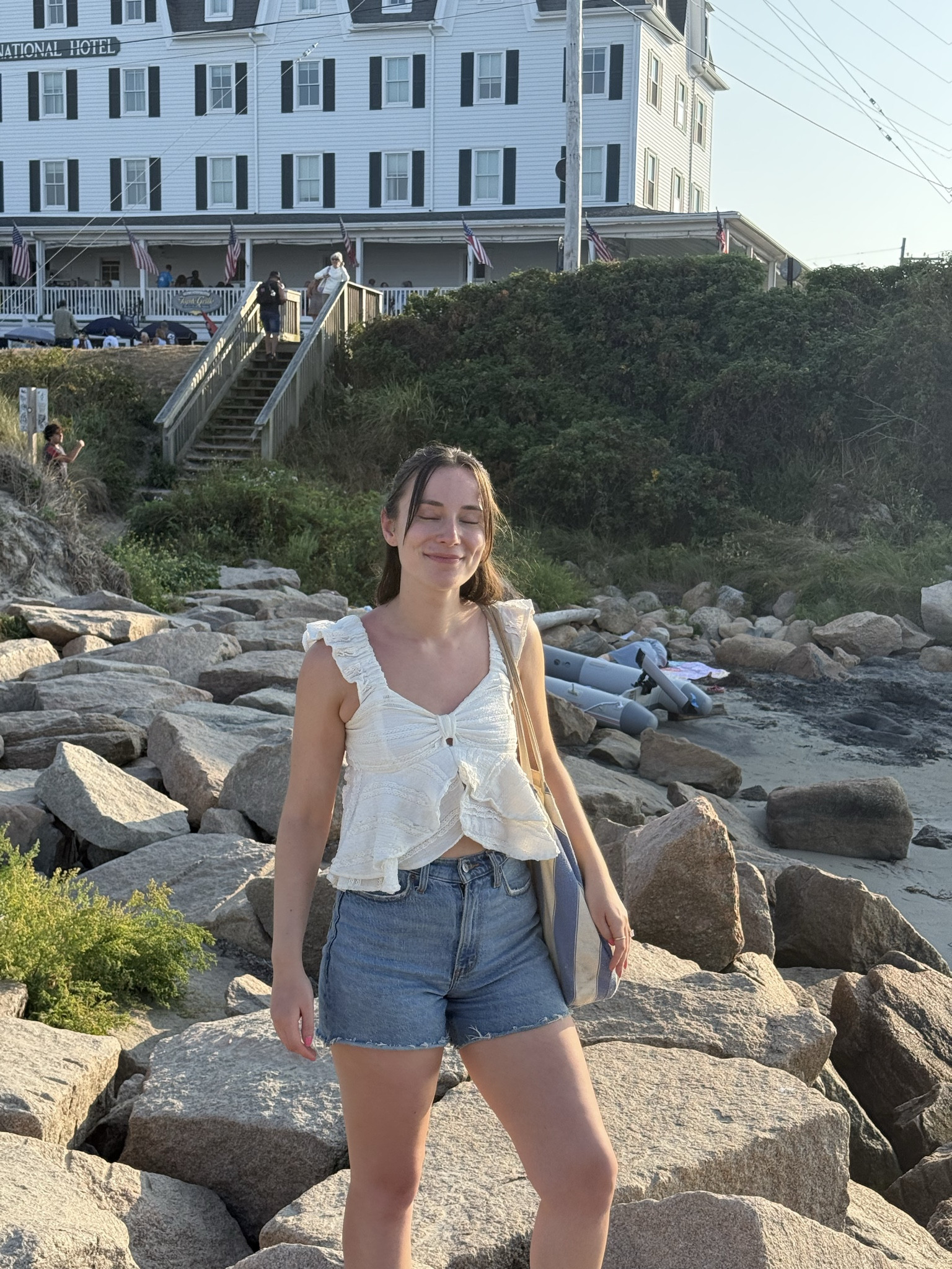 summer outfits, summer outfits 2025, summer fashion, july outfit, casual summer outfits, spring outfit ideas, cute summer outfits, cute casual outfit, date night outfit, date night outfits, vacation outfit, resort outfit, spring outfit, white flowy top, abercrombie shorts, jean shorts, denim shorts, white tank top, coastal outfit, coastal granddaughter, coastal grandmother,