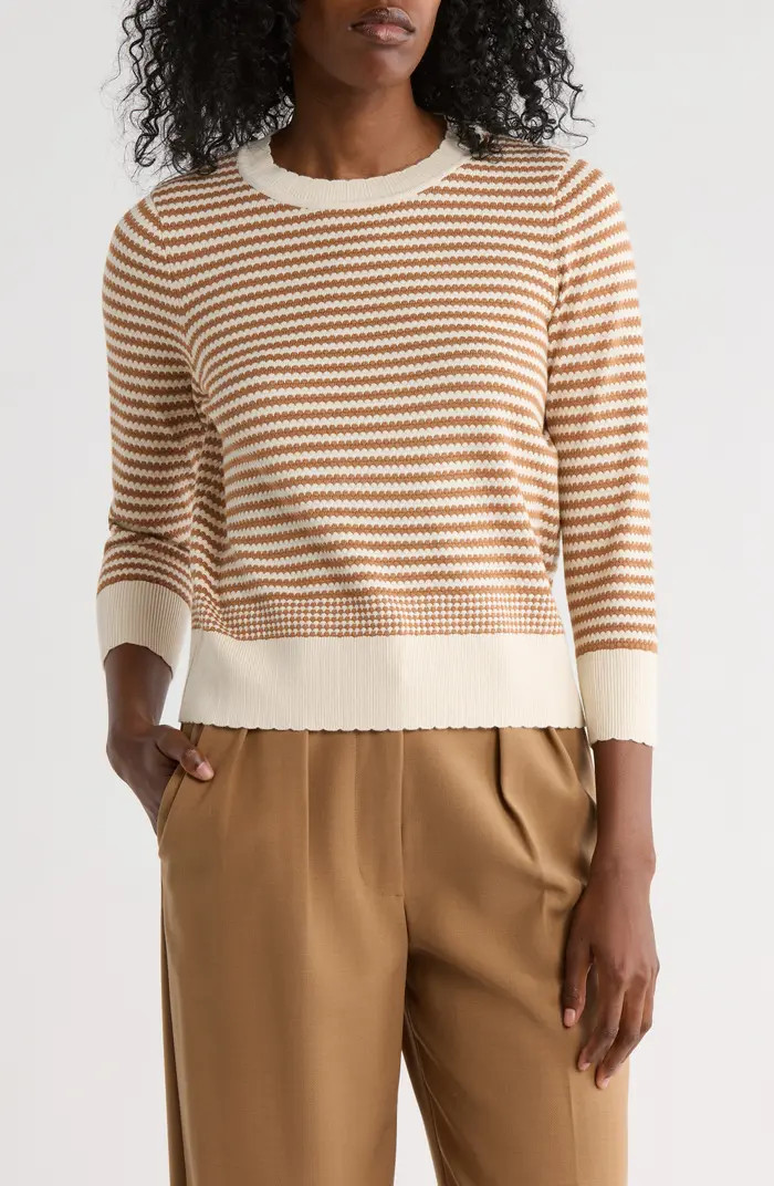 Scalloped Stripe Sweater | Nordstrom Rack