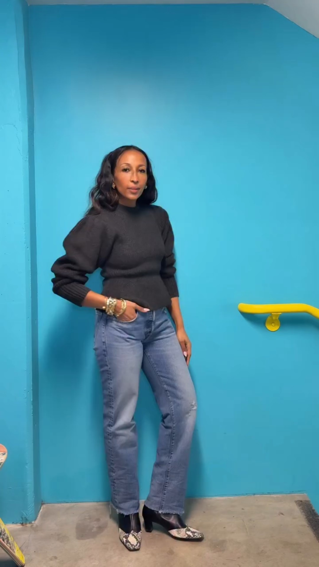 Denim and a cozy sweater will always be my winter uniform. The bubble sleeves and peplum waist give it shape while keeping it effortless. Simple pieces but the details do the talking.

Comment SWEATER if you want link to this full look 🫶🏽

This is my go to winter outfit with denim jeans and a cozy sweater styled in an effortless everyday way.

#LTKootd