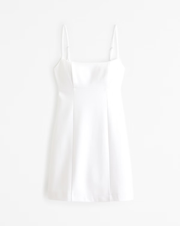 Squareneck Open-Back Mini Dress | Abercrombie & Fitch (US)