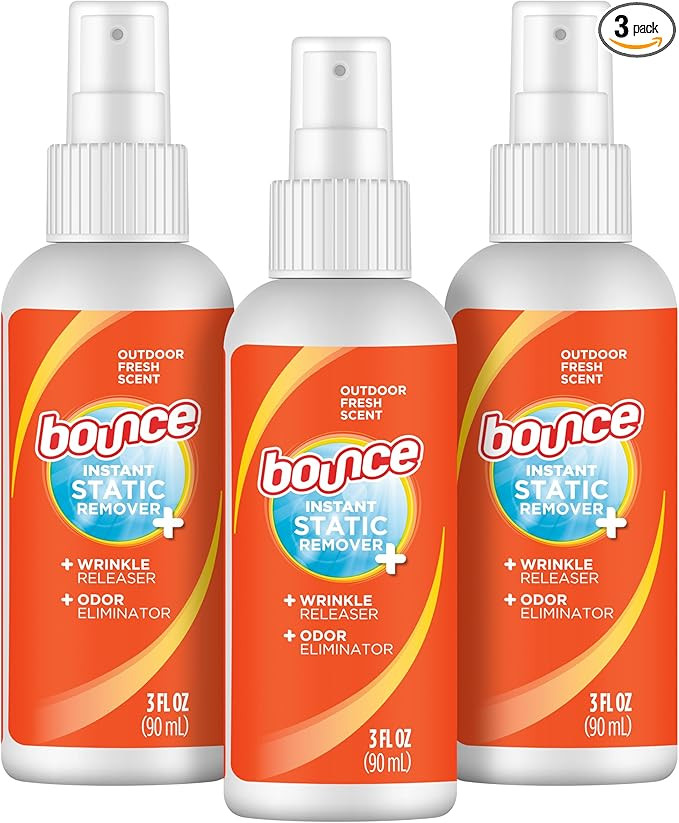 Bounce Anti Static Spray, 3 in 1 Instant Anti Static Spray & Instant Wrinkle Release, Odor Elimin... | Amazon (US)
