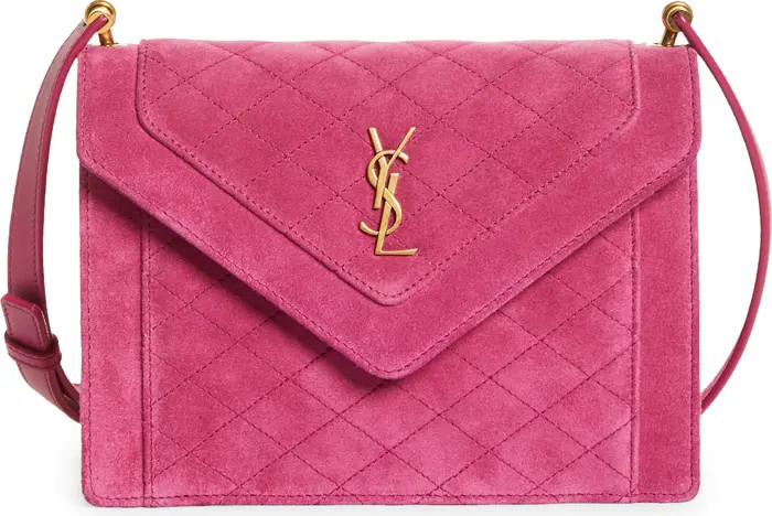 Mini Gaby Quilted Suede Shoulder Bag | Nordstrom