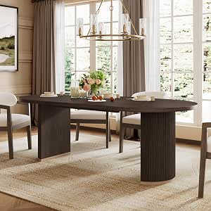 Christopher Knight Home Lancas Modern Minimalist Wooden Indoor Dining Table, Oval Top Dining Tabl... | Amazon (US)