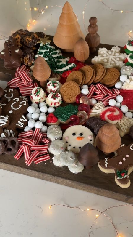 I was determined to make the most epic holiday treat board after I found this huge serving board at Marshalls 🥹 how cute!? I found so many yummy treats at Target. The star of the show is definitely the sugar cookies from Kelsey Elizabeth cakes tho!! They are so beautiful.

#LTKSeasonal #LTKHoliday