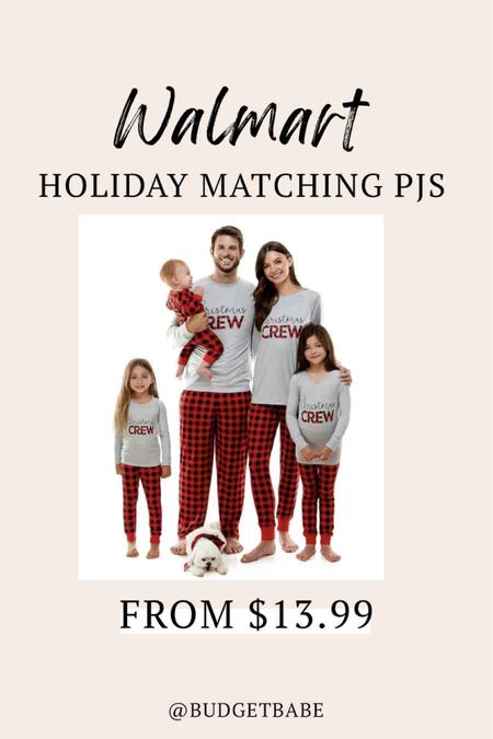 Walmart holiday Christmas matching family pajamas jammies from just $13.99! 

#LTKfamily #LTKHoliday #LTKsalealert