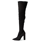 GUESS Women's Abetter Over-The-Knee Boot, Black Suede 002, 7 | Amazon (US)