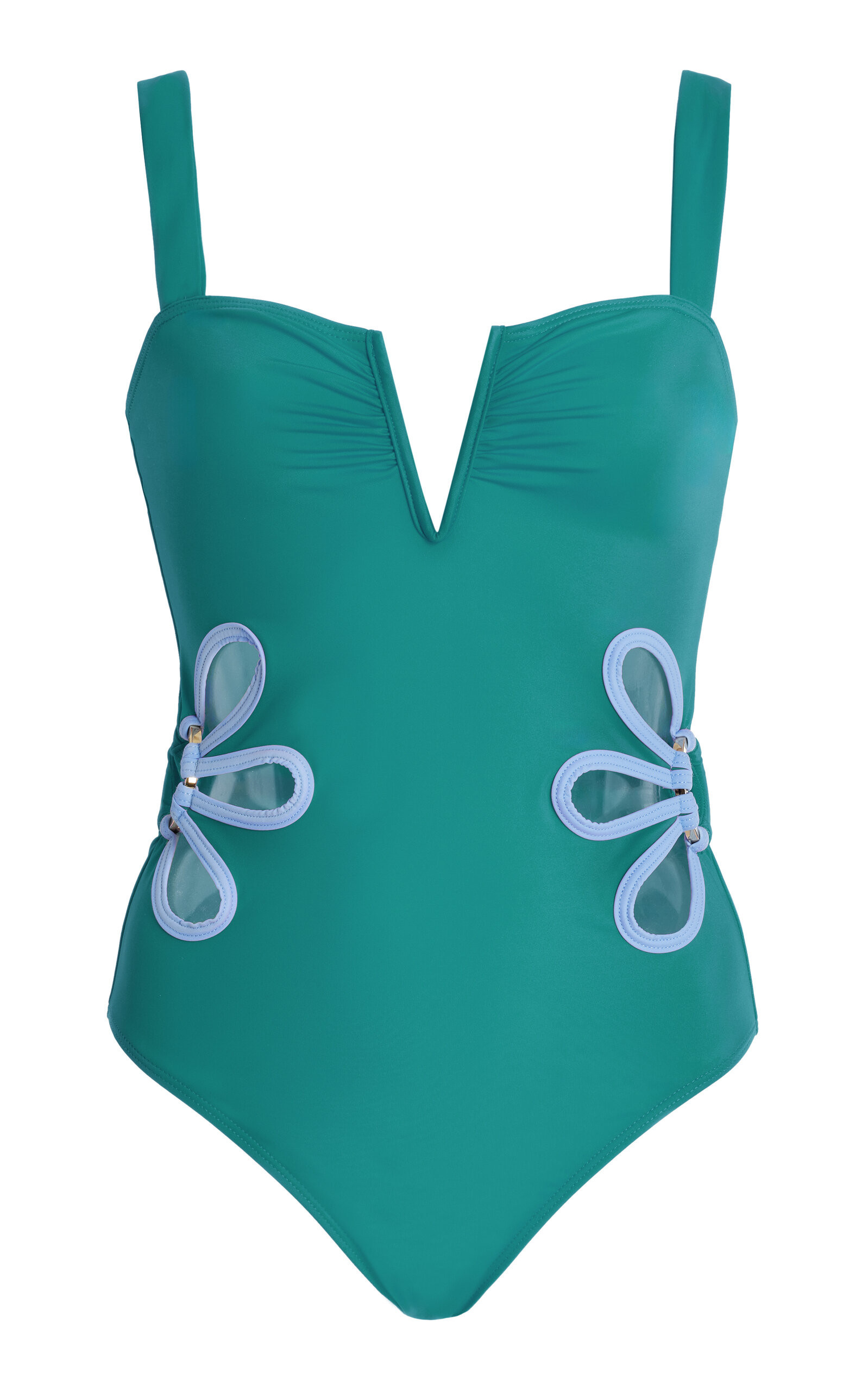FOLLOW SUIT - EXCLUSIVE Flora Cutout One-Piece Swimsuit - Green - XS - Moda Operandi | Moda Operandi (Global)
