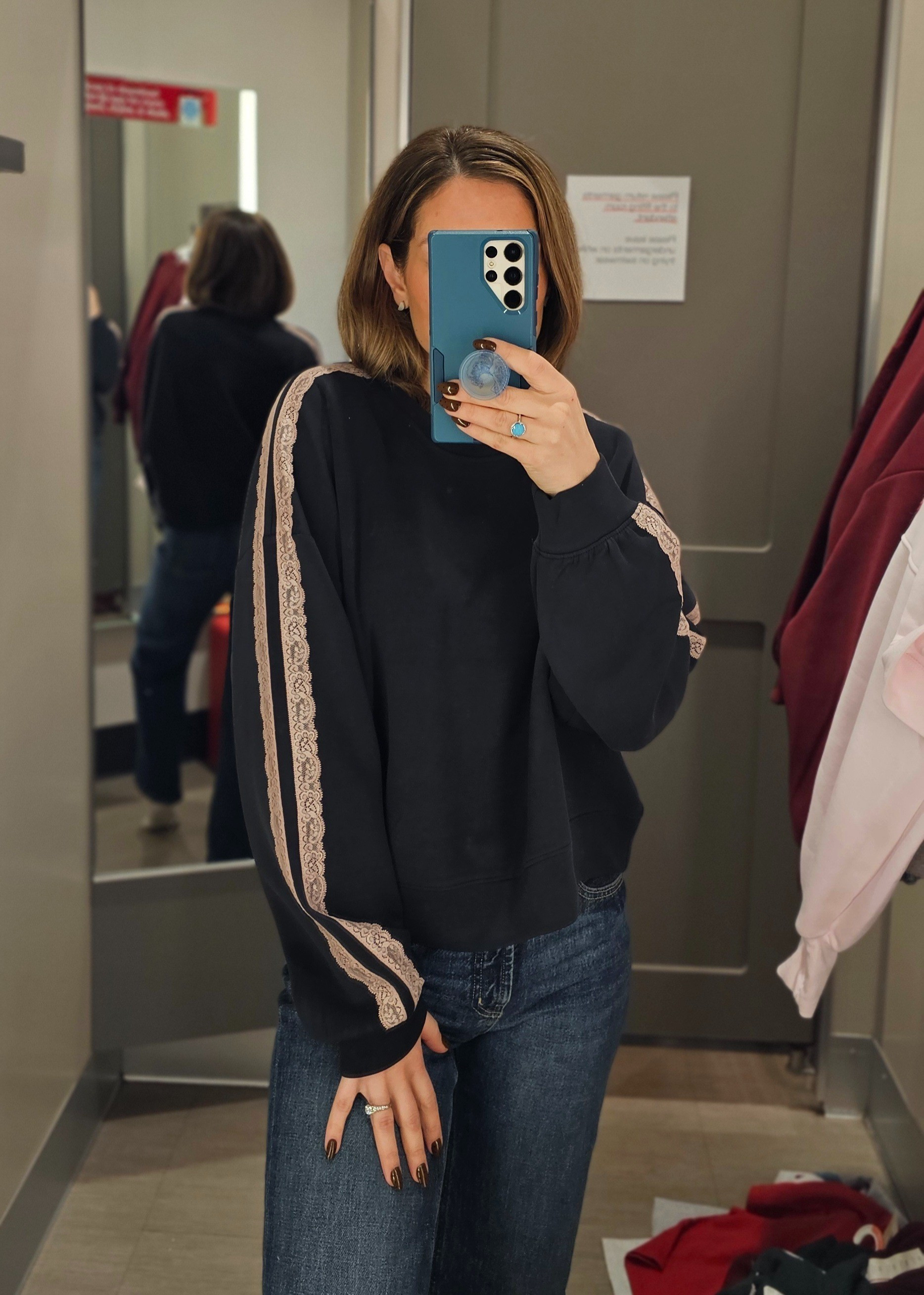 Gimme allllll the elevated sweatshirts 😍 wearing a small in the sweatshirt and 0 in the jeans (size down 1).

#LTKmomlife #LTKootd