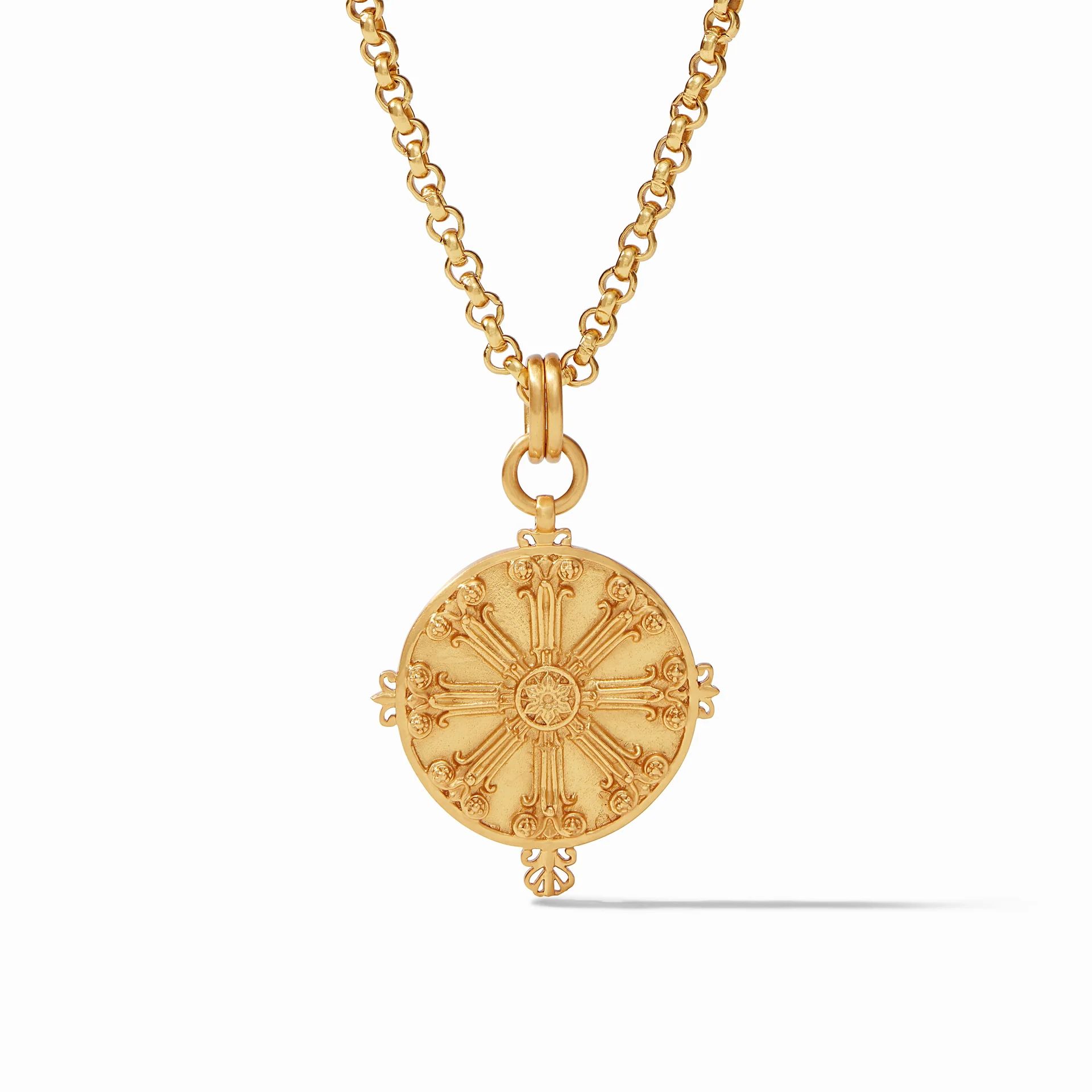 Meridian Gold Compass Pendant Necklace | Julie Vos | Julie Vos