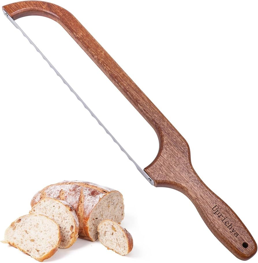 Wooden Bread Bow Knife, Sourdough Bread knife Cutter for Homemade Bread Baguettes Sandwich, Serra... | Amazon (US)