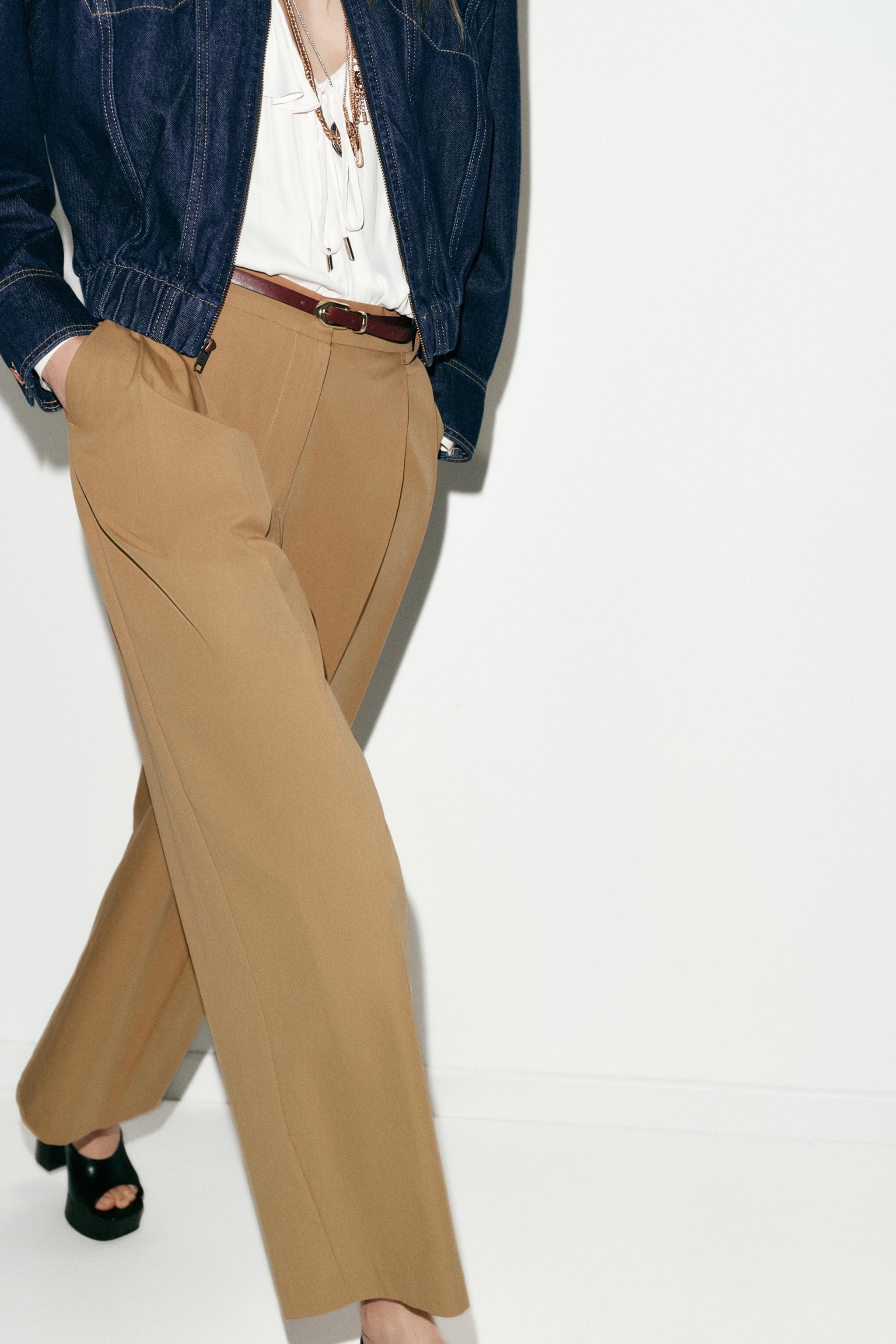 BELTED PLEATED PANTS | Zara US