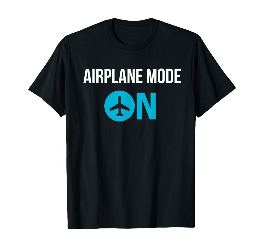 Airplane Mode On T-Shirt, Cool Vacation Funny Tee Shirt | Amazon (US)