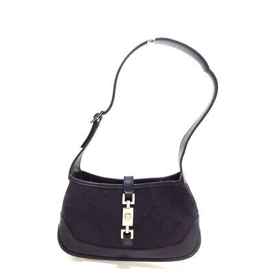 Auth GUCCI GG/Jackie 72039 Black Jacquard Leather Women's Shoulder Bag  | eBay | eBay US