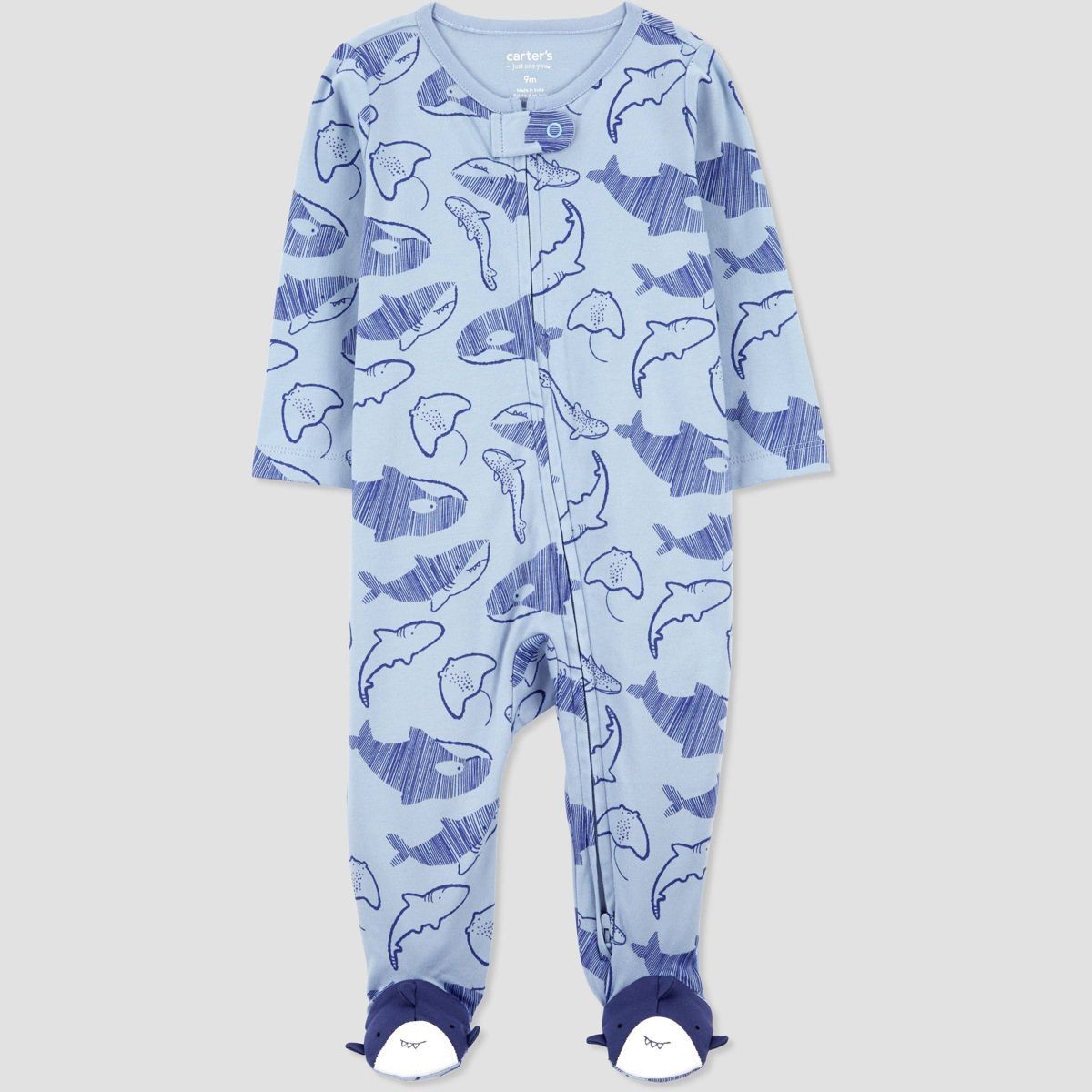 Carter's Just One You® Baby Boys' Sea Creatures Footed Pajama - Blue | Target