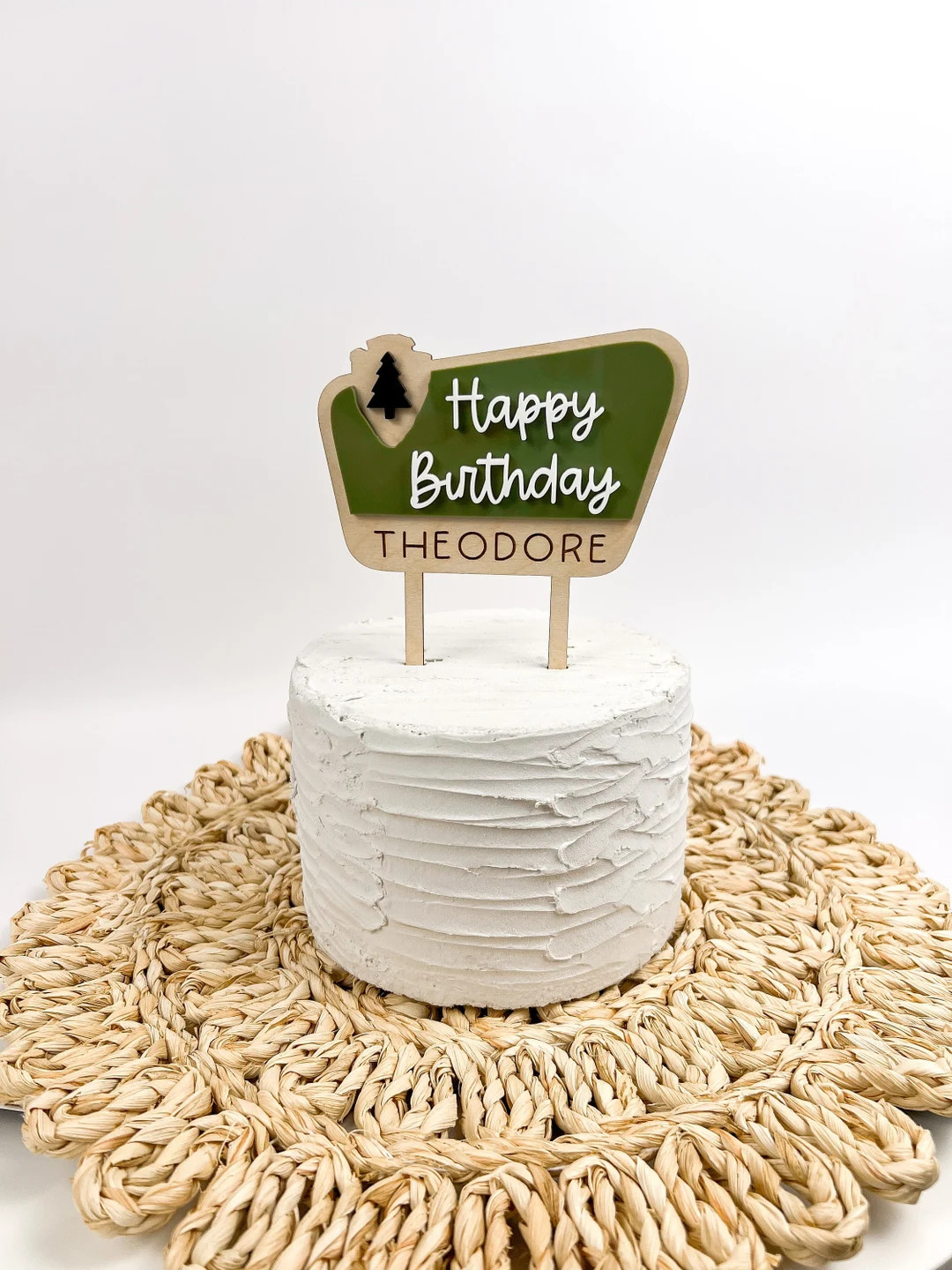 National Park Birthday Cake Topper, Camping Sign Birthday Cake Topper, Wildlife Forest Themed Bir... | Etsy (US)