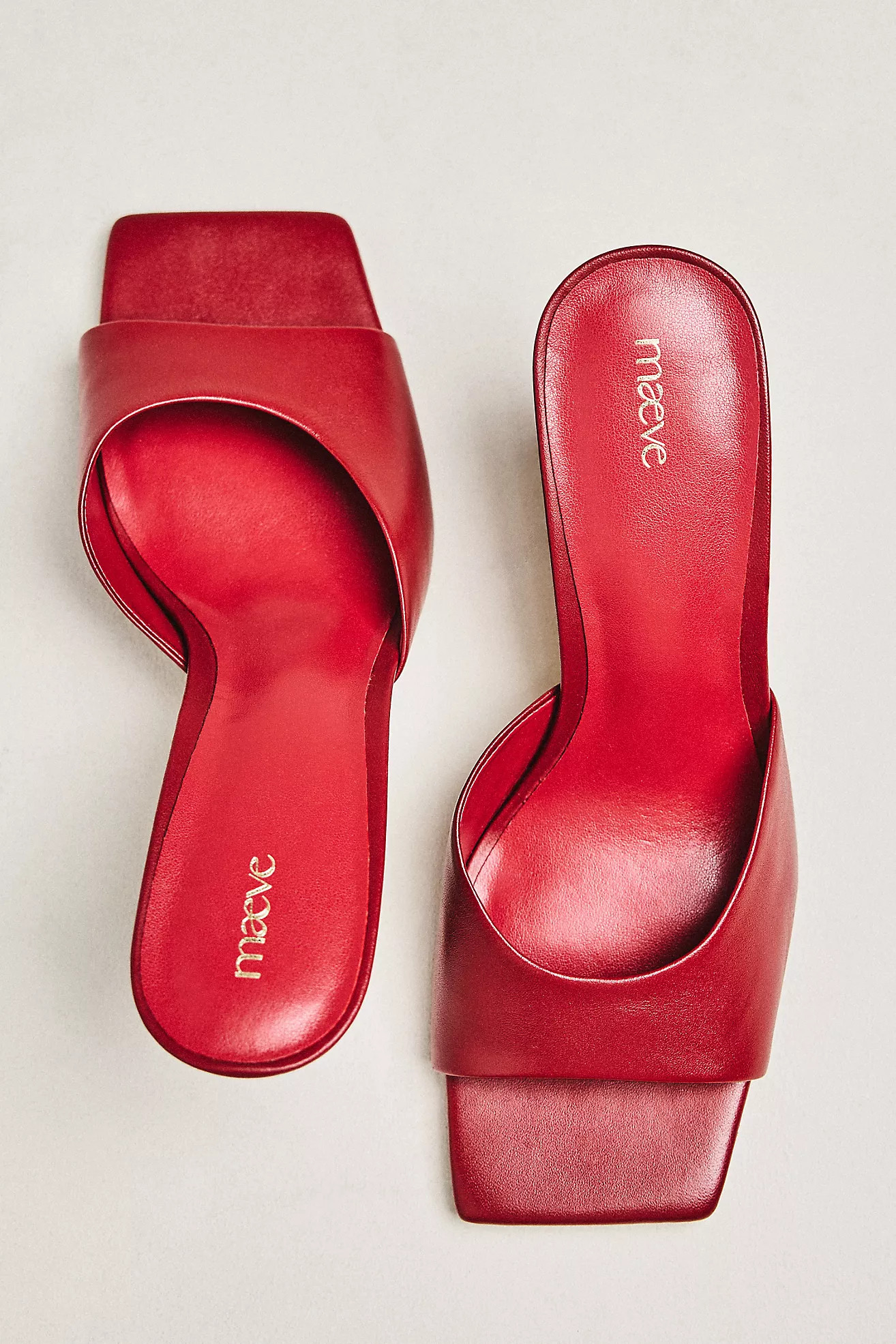 Maeve Metal Bow Open-Toe Mule Heels | Anthropologie (US)