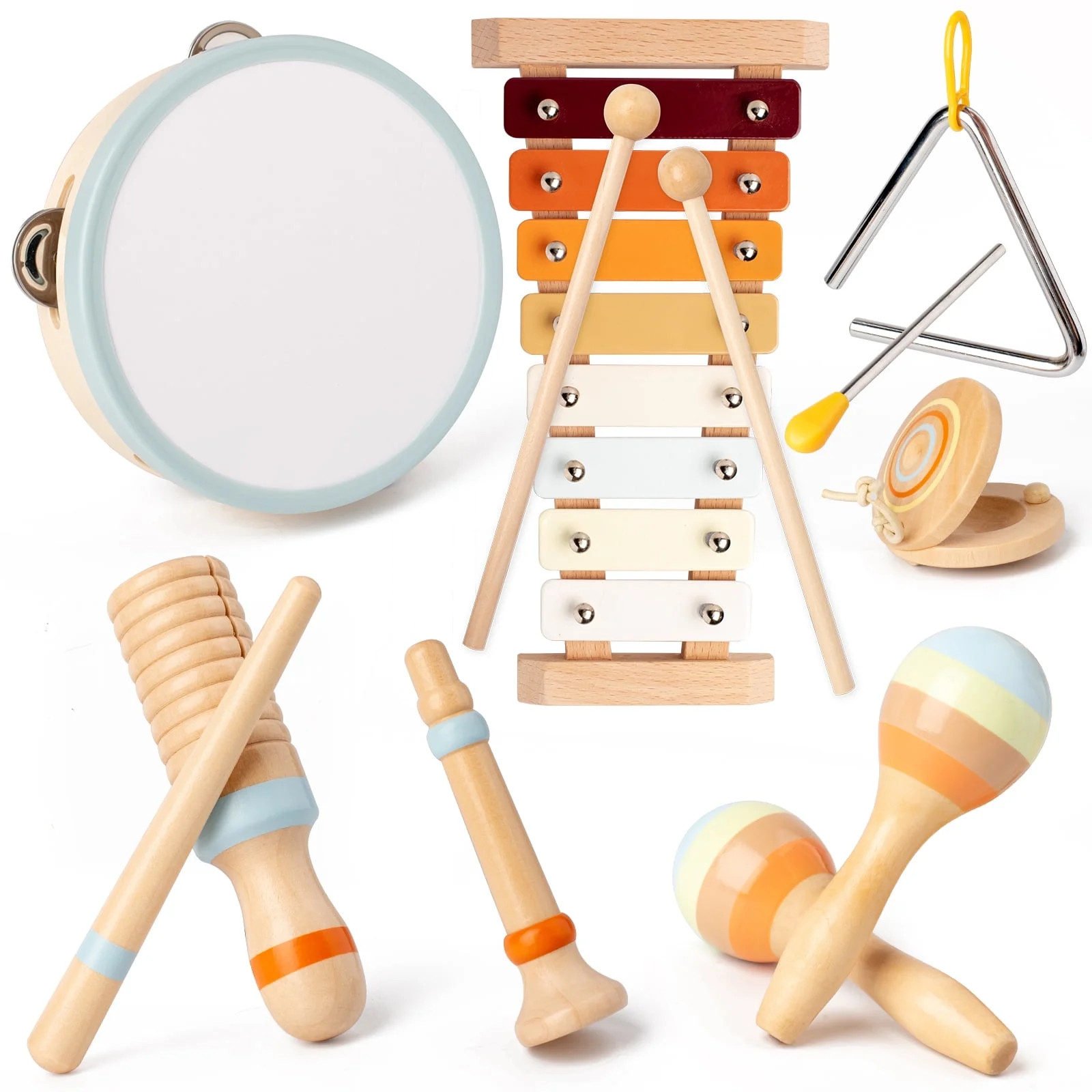 Toddler Musical Instruments Set  Montessori Wooden Percussion Instruments Toy for 1 2 3 Year Old ... | Walmart (US)