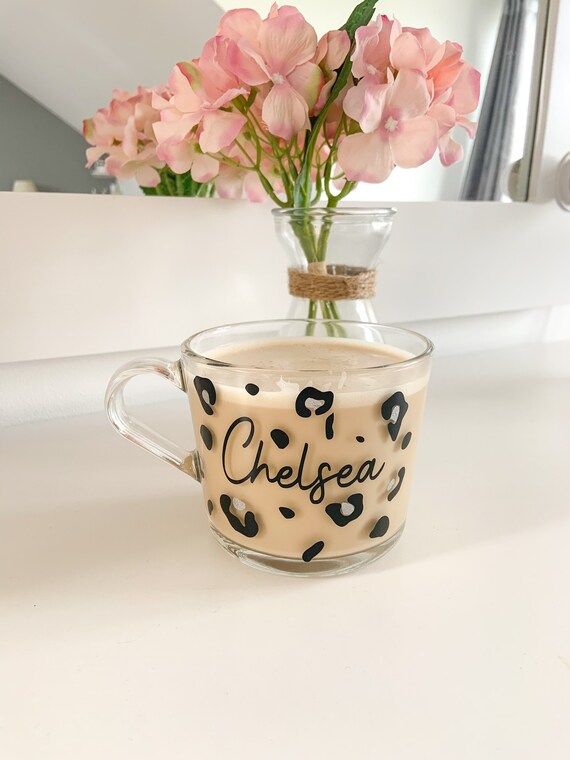 Personalised Leopard Print Mug | Clear Leopard Print Mug | Leopard Print | Gift for her | Coffee ... | Etsy (US)