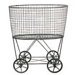 Metal Vintage Laundry Basket with Wheels | Target