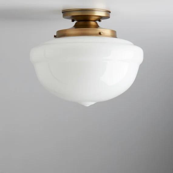 12 Schoolhouse Acorn Shade Flush Mount Light Fixture  | Etsy Canada | Etsy (CAD)