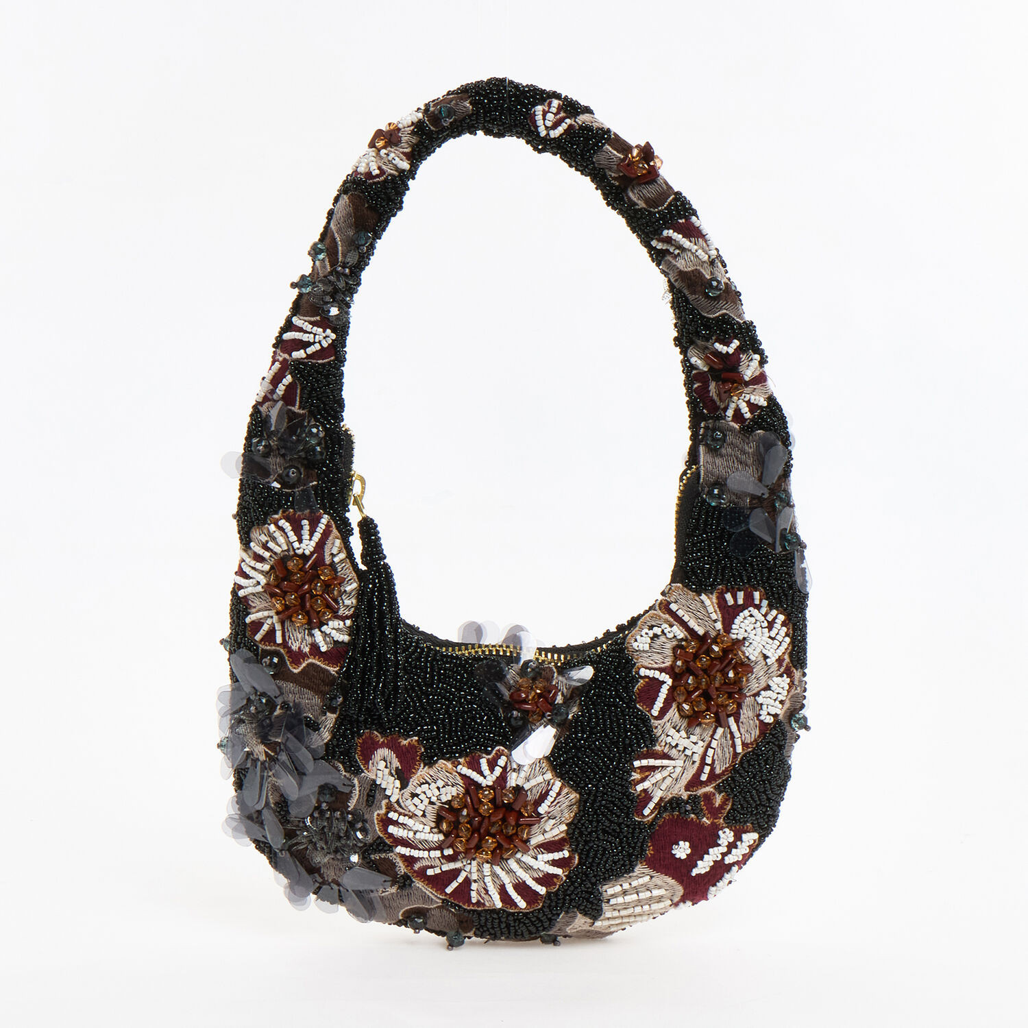 Multicolour Beaded Floral Grab Bag | TK Maxx