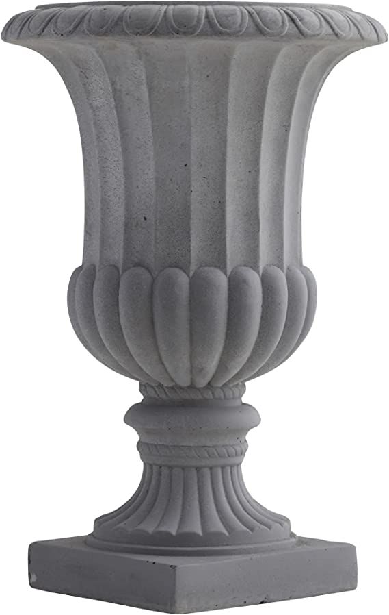 Nearly Natural Decorative Urn (Indoor/Outdoor), 11 In. W x 11 In. D x 16.5 In. H, Gray | Amazon (US)