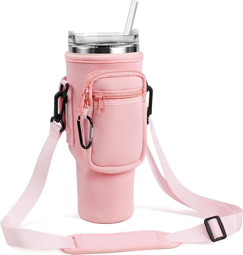 Water Bottle Holder With Strap for Stanley Quencher H2.0 & Adventure 40Oz Tumbler, Water Bottle C... | Amazon (US)
