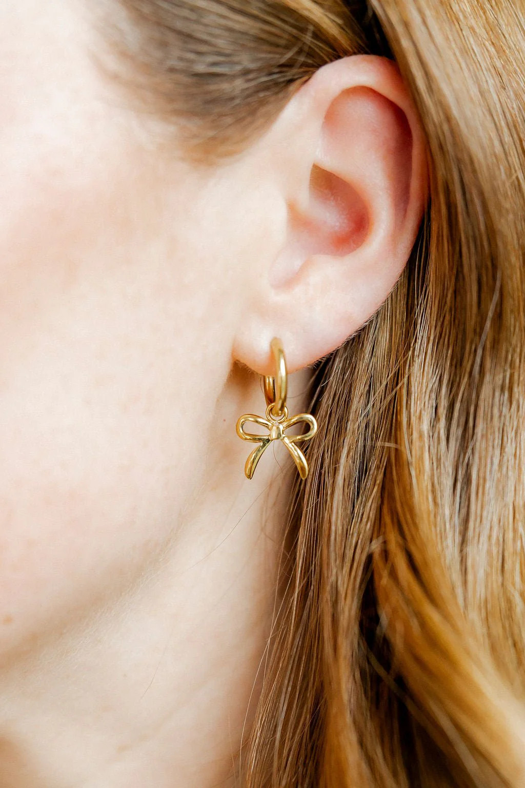 Huggie Charm Earrings - Sadie Bow Earrings - Shop LINNY CO | LINNY CO LLC