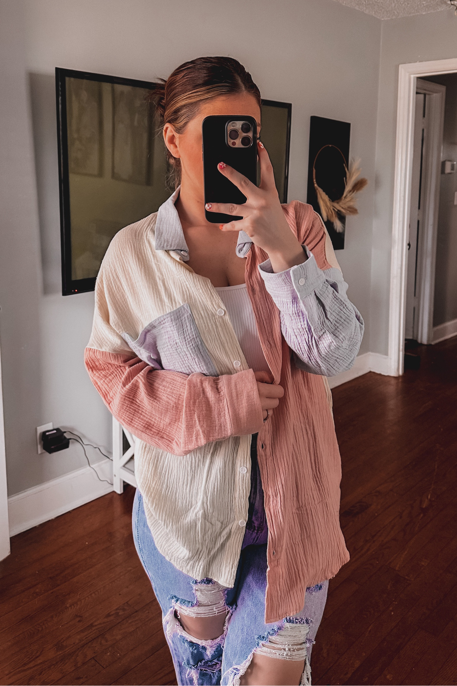 The most perfect, thin, soft, button up/coverup for spring or summer! 🫶🏼

I'm in a large and could've sized down 1 maybe even 2 sizes but I like an oversized look!

#LTKfindsunder50 #LTKSeasonal