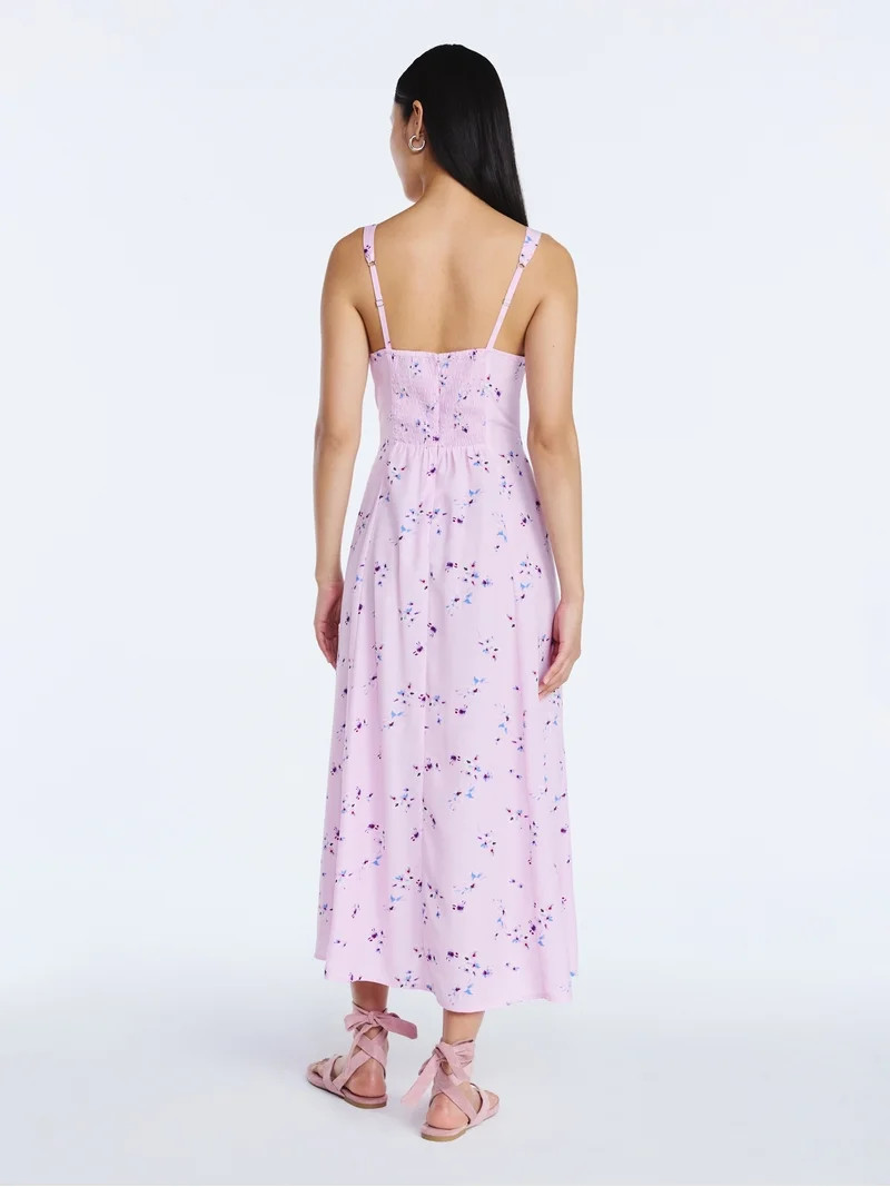 Scoop Women’s Side Slit Maxi Dress, Sizes XS-XXL | Walmart (US)