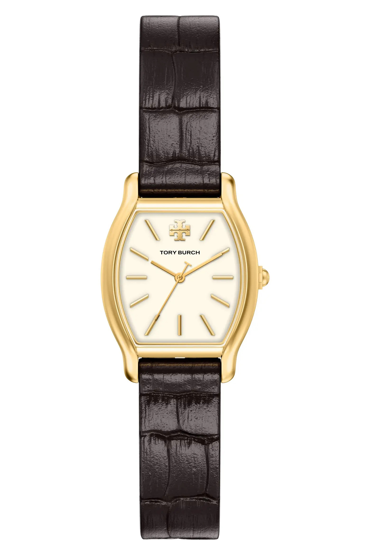 Tory Burch Eleanor Curve Croc Embossed Leather Strap Watch, 23mm x 31mm (Women) | Nordstrom | Nordstrom