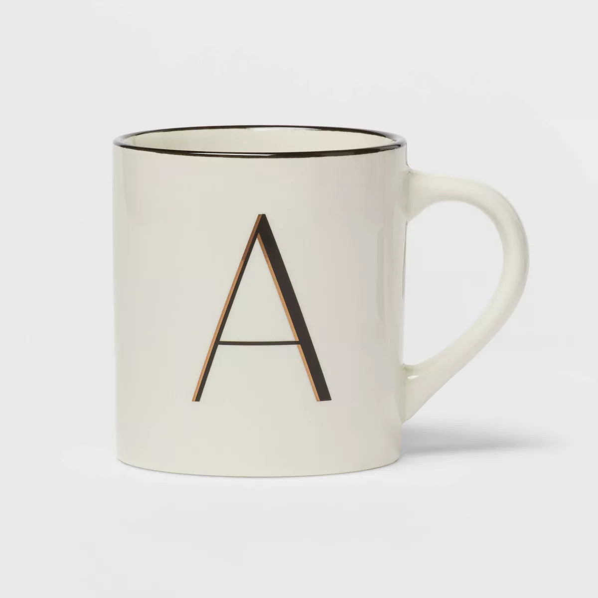 16oz Stoneware Monogram M Mug Ivory - Threshold™ | Target
