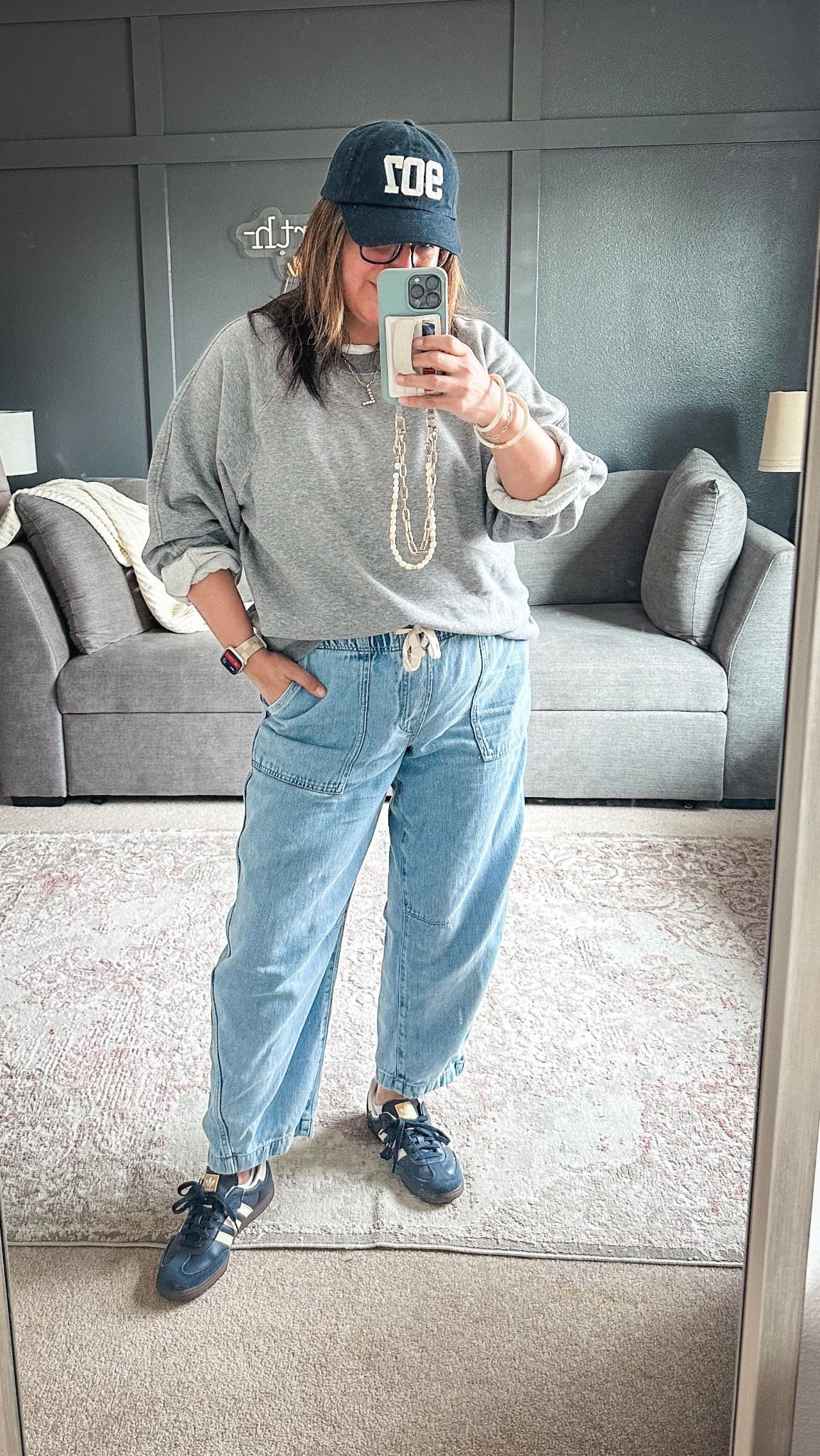 Today’s outfit:
Abercrombie Crewneck sweatshirt, XL
GAP Factory barrel leg pull on jeans, L
Adidas sambas


#LTKOver40 #LTKStyleTip #LTKMidsize