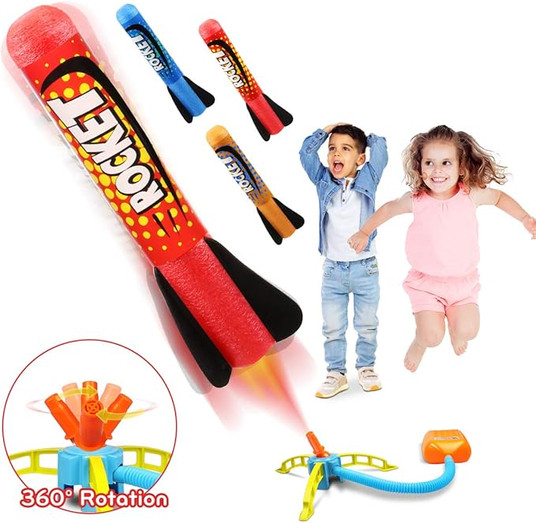 Duckura Jump Rocket Launchers for Kids, Outdoor Play with 3 ...