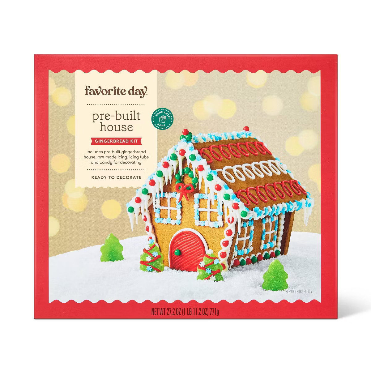 Christmas Pre-Built Gingerbread House Kit - 27.2oz - Favorite Day™ | Target