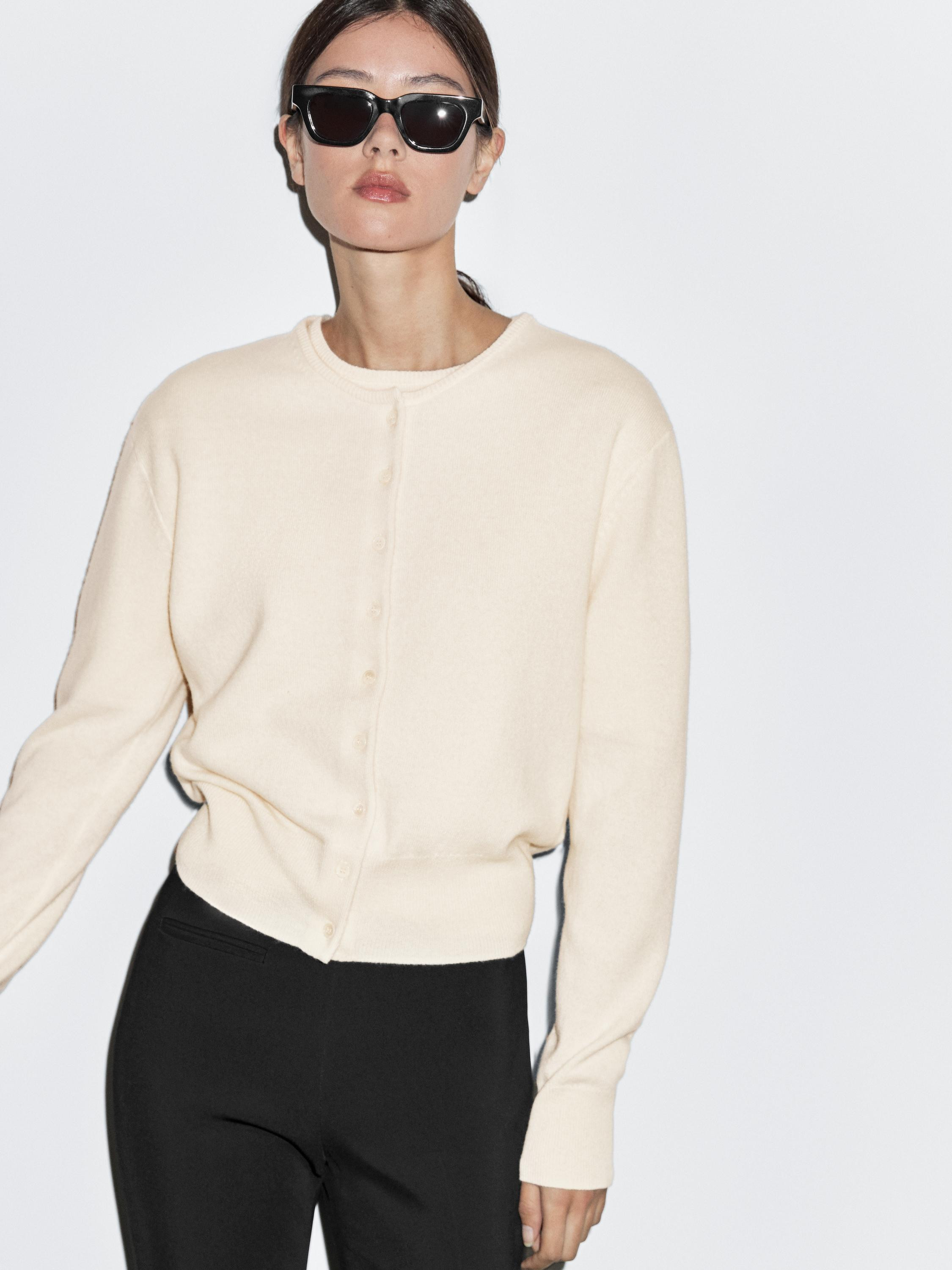 Strickcardigan aus Wollmischgewebe | Massimo Dutti DE