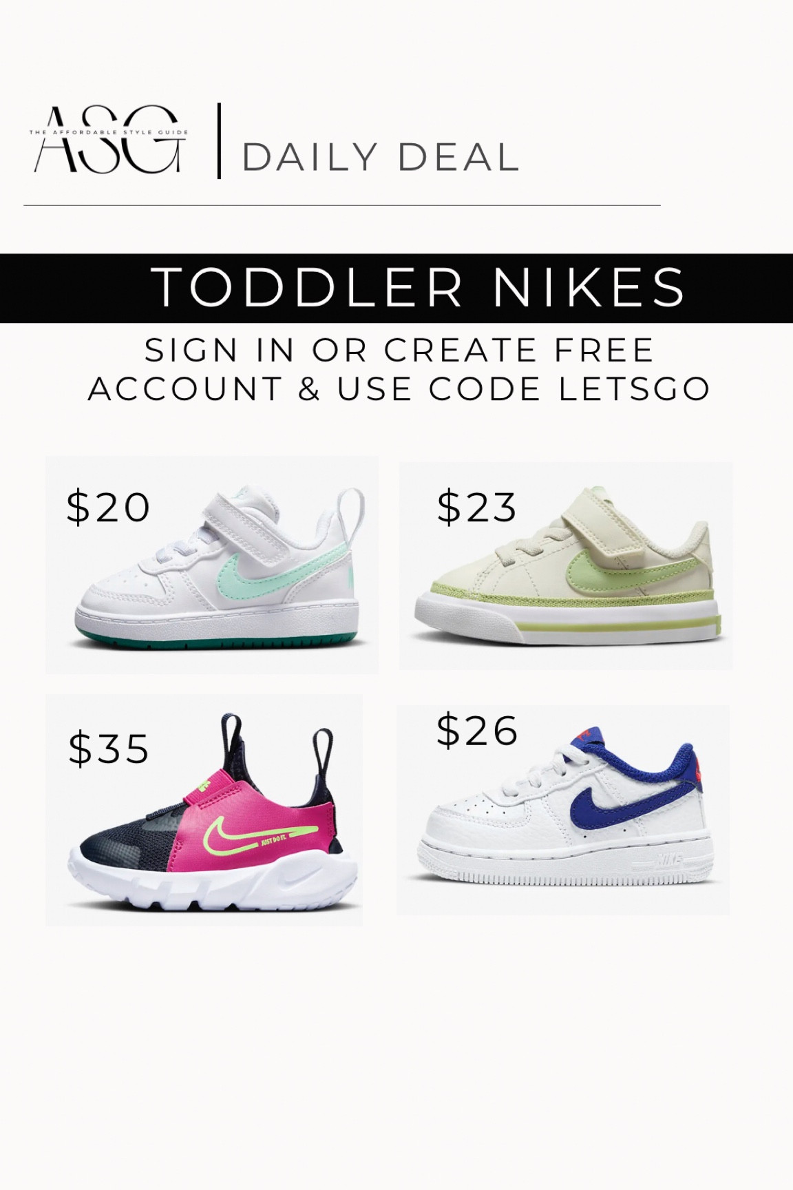 Toddler Nike sneaker sale! $35 and under! 

#LTKsalealert #LTKfindsunder50 #LTKkids