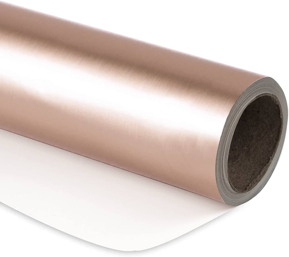 RUSPEPA Rose Gold Metallic Wrapping Paper - Solid Color Matte Paper Perfect for Wedding,Birthday,... | Amazon (US)