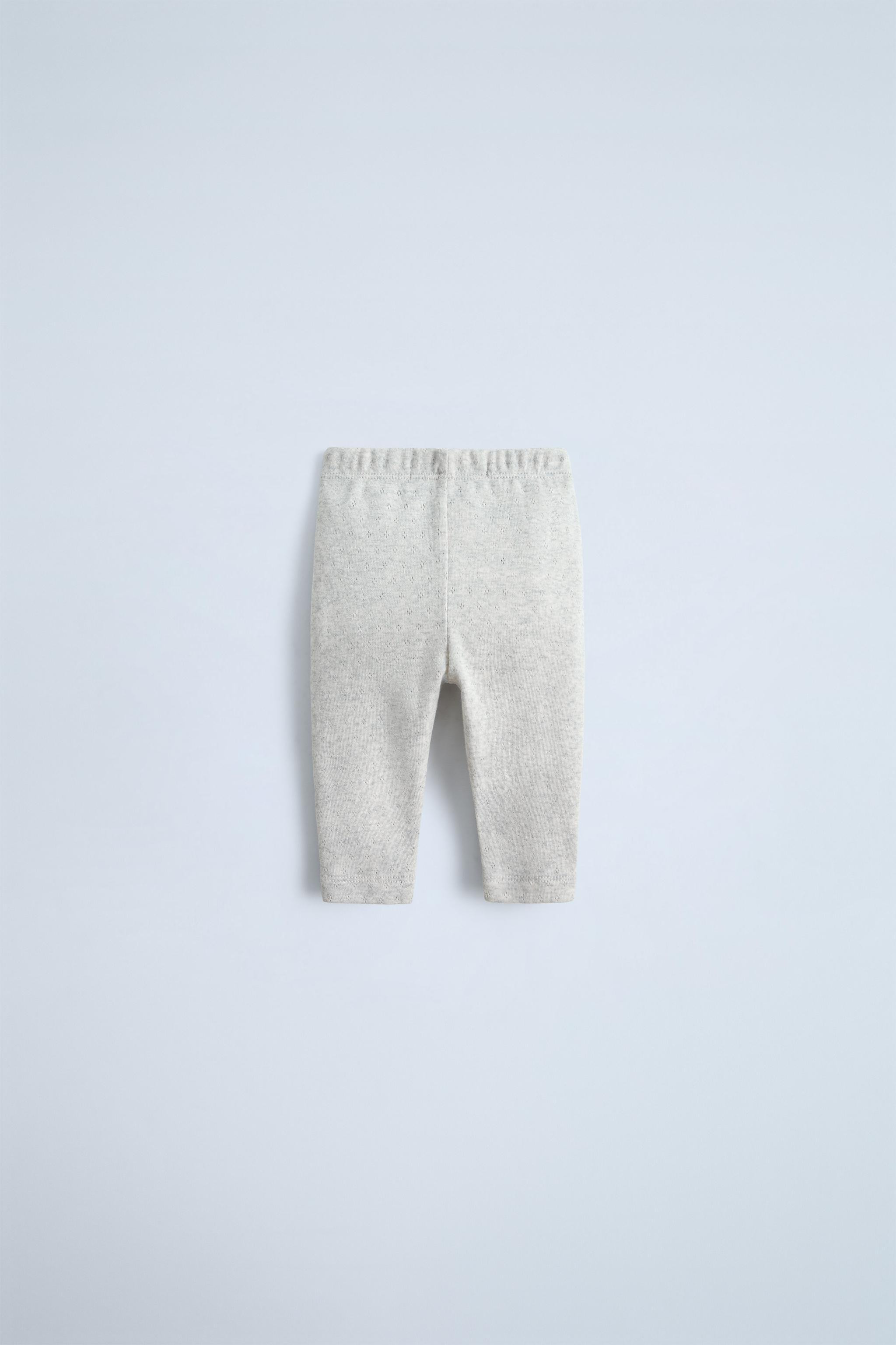 Pointelle leggings with elastic waistband. | Zara US