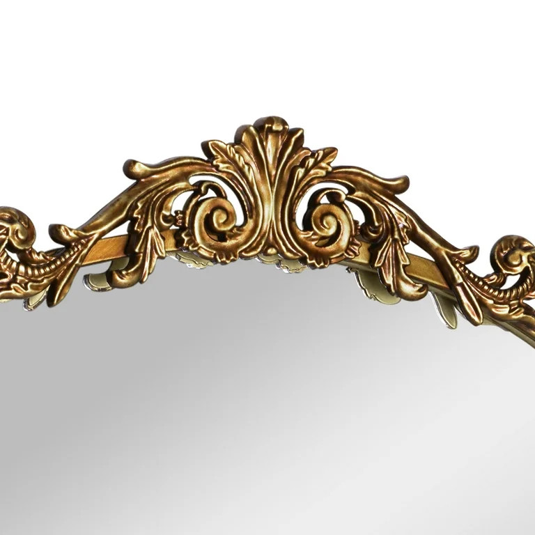 20" x 30" Filigree Arch Metal Wall Mirror Decor in Gold | Walmart (US)