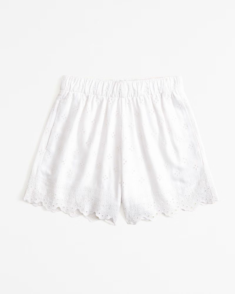 Women's Linen-Blend Pull-On Short | Women's | Abercrombie.com | Abercrombie & Fitch (US)