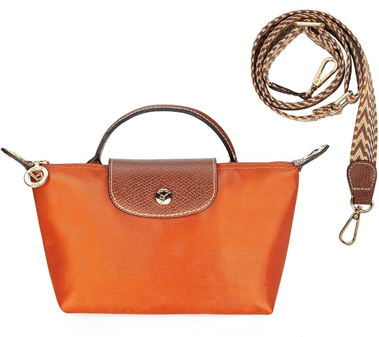 DOMAT Crossbody Bag for Women, Chic Lightweight Purse with Leather Top-handle, Compact Clutch Bag... | Amazon (US)