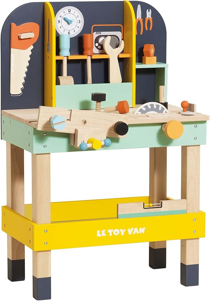 Le Toy Van - Wooden Toy Work Bench Set | Large Educational Construction Set for Role Play | Prete... | Amazon (US)