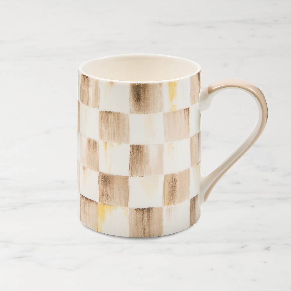 MacKenzie-Childs Mocha Check Mug | Williams-Sonoma