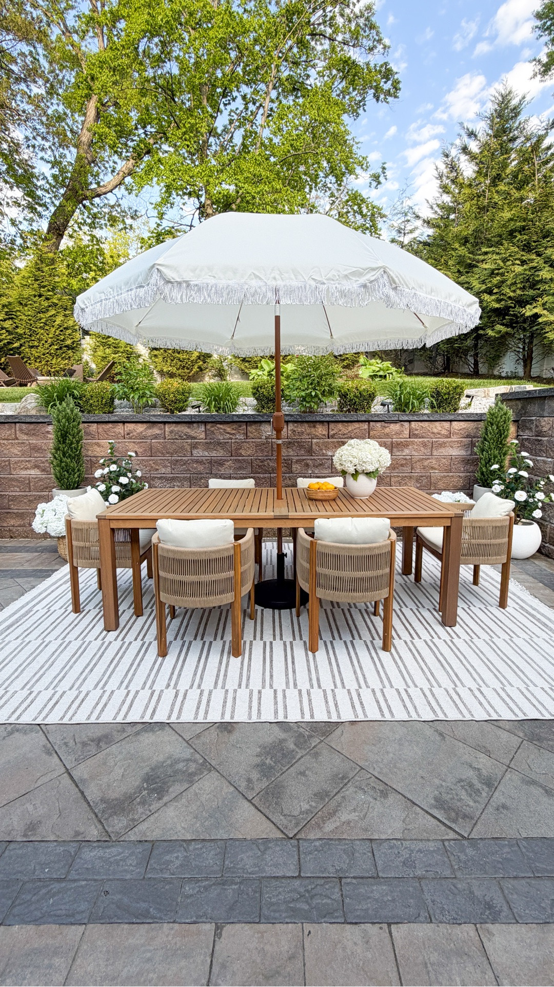 #ad Finally giving our outdoor dining area a refresh for the season. ✨ 

I wanted this space to feel cozy, elevated, and give that designer look for less, and @Wayfair had everything I needed to bring it to life. 🌿🤎

From the dining set to the layered outdoor textures and planters, this patio now feels like the perfect outdoor getaway for summer entertaining.

#Wishyouwerehere #Outdoor #Wayfair #WayfairPartner

#LTKSaleAlert #LTKHome